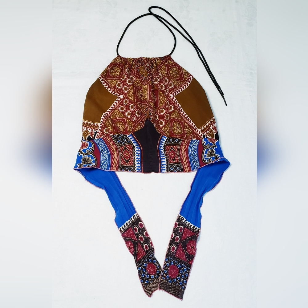 1973 Vintage Halter Top, Earthtone